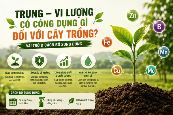 🌱 Trung – Vi Lượng Có Công Dụng Gì Đối Với Cây Trồng? Vai Trò &amp; Cách Bổ Sung Đúng