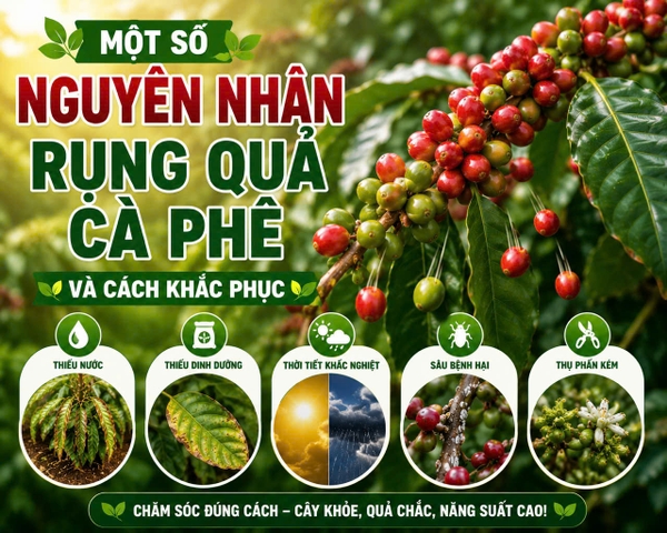 ☕ MỘT SỐ NGUYÊN NHÂN RỤNG QUẢ CÀ PHÊ VÀ CÁCH KHẮC PHỤC 🌿