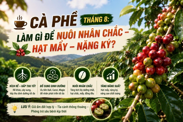 ☕ CÀ PHÊ THÁNG 8: LÀM GÌ ĐỂ NUÔI NHÂN CHẮC – HẠT MẨY – NẶNG KÝ?
