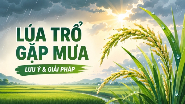 🌧️ LÚA TRỔ GẶP MƯA – ẢNH HƯỞNG GÌ VÀ CẦN LÀM GÌ?