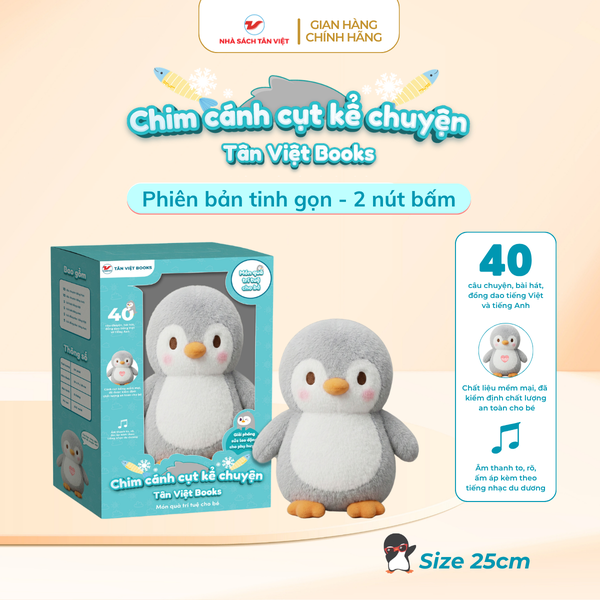 Chim Cánh Cụt Kể Chuyện - Phiên Bản Tinh Gọn - 2 Nút Bấm - size 25cm