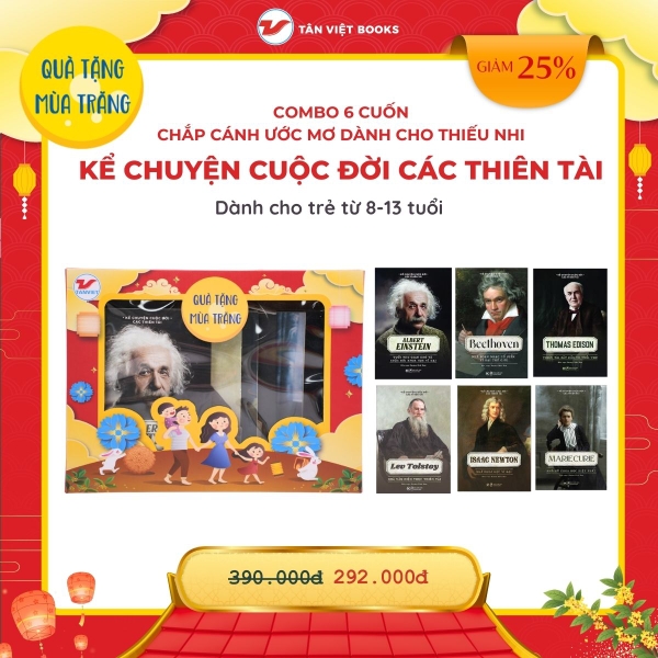Hộp Quà Tặng Mùa Trăng Cho Trẻ 8-13 Tuổi: Kể Chuyện Cuộc Đời Các Thiên Tài (6 Cuốn)