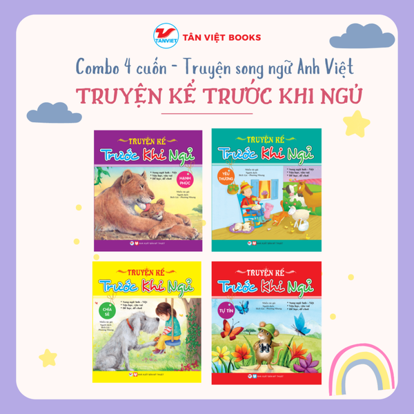 Combo 4 Cuốn Song Ngữ Anh Việt - Truyện Kể Trước Khi Ngủ