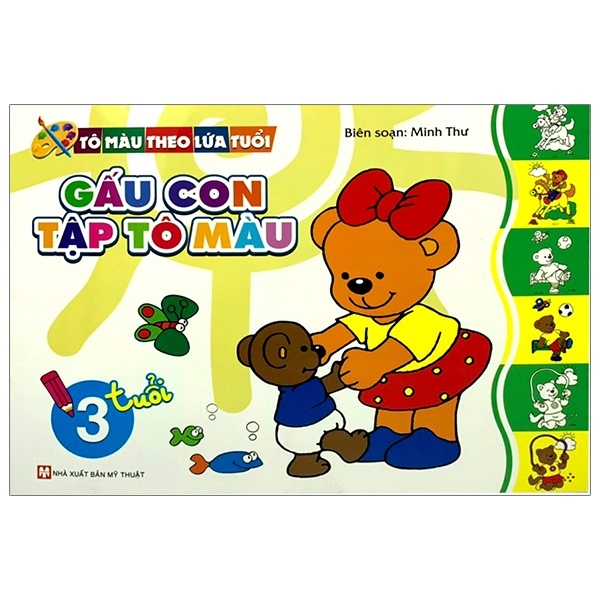 Sách-Gấu con tập tô màu  - 3 tuổi