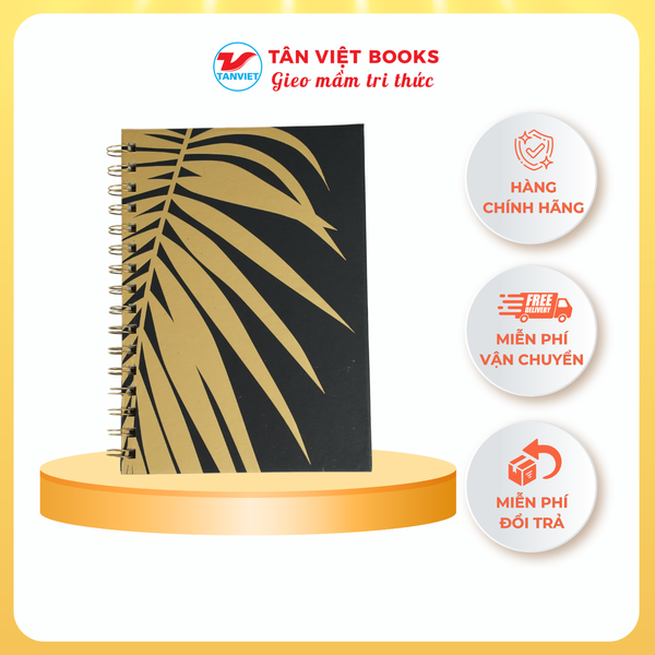 Sổ tay lò xo màu đen vàng ( giao ngẫu nhiên )