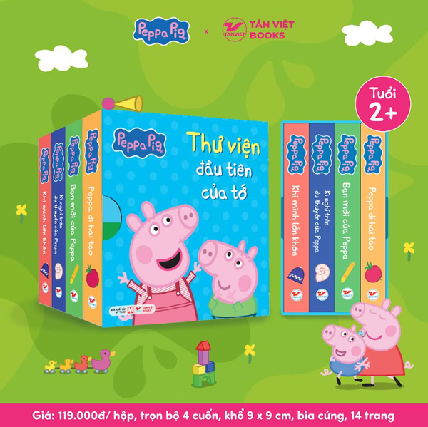 Bộ Hộp Peppa Pig: Thư Viện Đầu Tiên Của Tớ - Sách Tranh Tập Đọc 2+