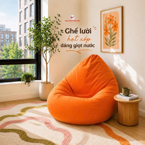 Ghế Lười Hạt Xốp Dáng Giọt Nước – Êm Ái, Thoải Mái Cho Mọi Không Gian