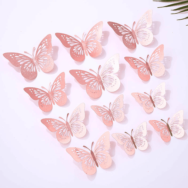 Bướm Meka 3D Trang Trí Bánh Kem | Vỉ 12c