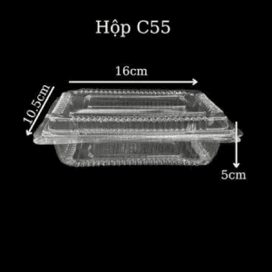 Hộp Nhựa Chữ Nhật Trong Suốt (100 Chiếc)