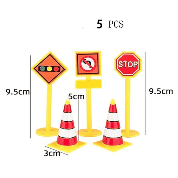 Bộ Biển Báo Giao Thông Trang Trí Bánh Kem