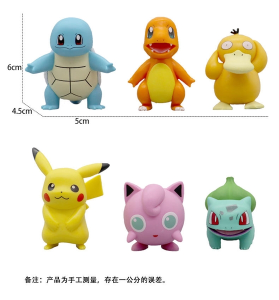 Bộ 6 Pokemon Trang Trí Bánh Kem