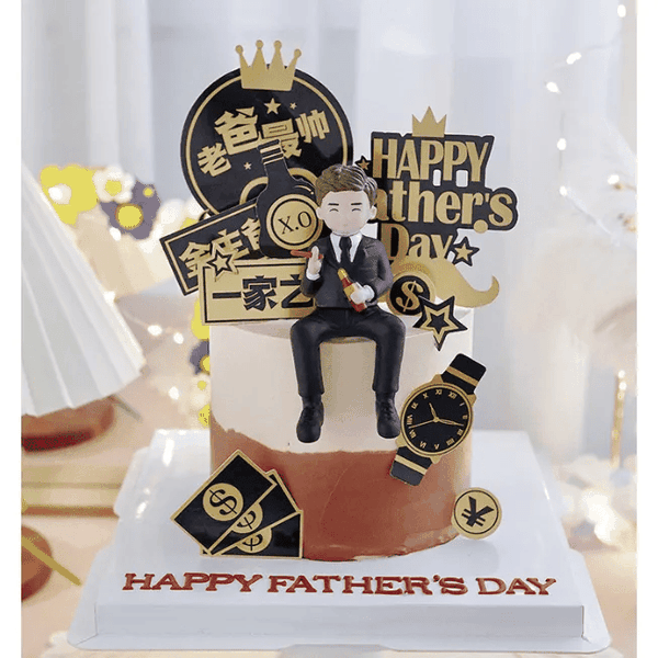 Mô Hình Đại Gia Silicone Trang Trí Bánh Kem