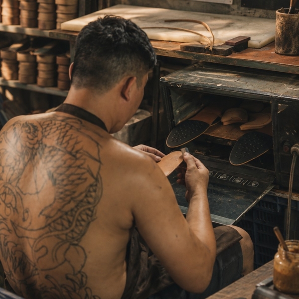 Người thợ hoàn thiện sản phẩm da DECI