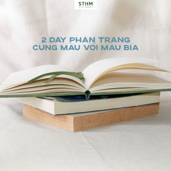 Sổ tay may chỉ bìa cứng PU A5 Nhật ký đọc sách Reading Jounal