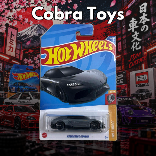 KOENIGSEGG GEMERA (DARK GRAY) - HHF19- Cobra Toys - Hot Wheels - Xe mô hình tỉ lệ 1:64