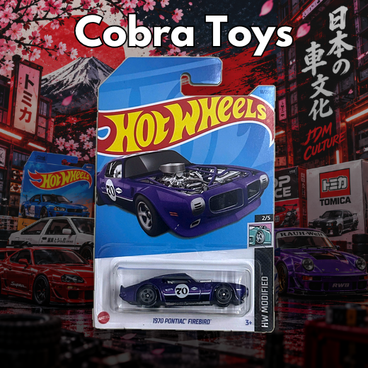 1970 PONTIAC FIREBIRD (PURPLE) - HKK49 - Cobra Toys - Hot Wheels - Xe mô hình tỉ lệ 1:64