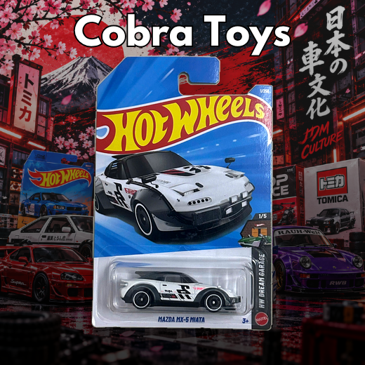 MAZDA MX-5 MIATA (WHITE) - JJJ02 - Cobra Toys - Hot Wheels - Xe mô hình tỉ lệ 1:64