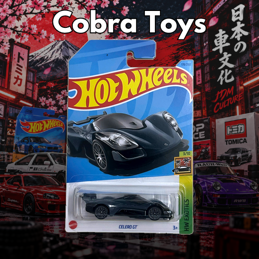 CELERO GT (GUNMETAL GRAY) - HKG54 - Cobra Toys - Hot Wheels - Xe mô hình tỉ lệ 1:64