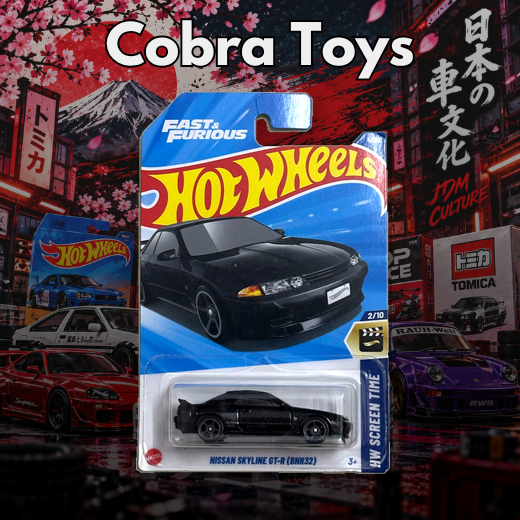 NISSAN SKYLINE GT-R (BNR32) - JFN59 - Cobra Toys - Hot Wheels - Xe mô hình tỉ lệ 1:64