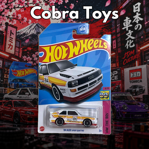'84 AUDI SPORT QUATTRO (WHITE) - HKJ66 - Cobra Toys - Hot Wheels - Xe mô hình tỉ lệ 1:64