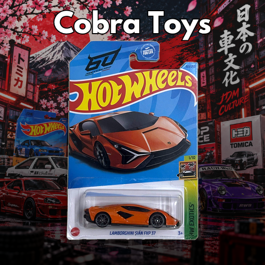 LAMBORGHINI SIÁN FKP 37 (ORANGE) - HKH93 - Cobra Toys - Hot Wheels - Xe mô hình tỉ lệ 1:64