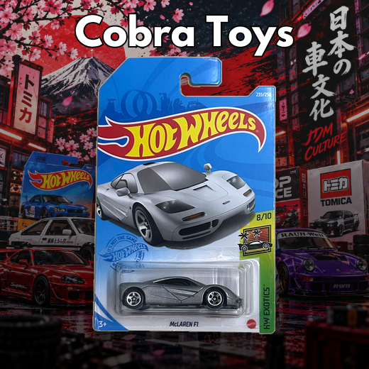 MCLAREN F1 (SILVER) - HCM63- Cobra Toys - Hot Wheels - Xe mô hình tỉ lệ 1:64