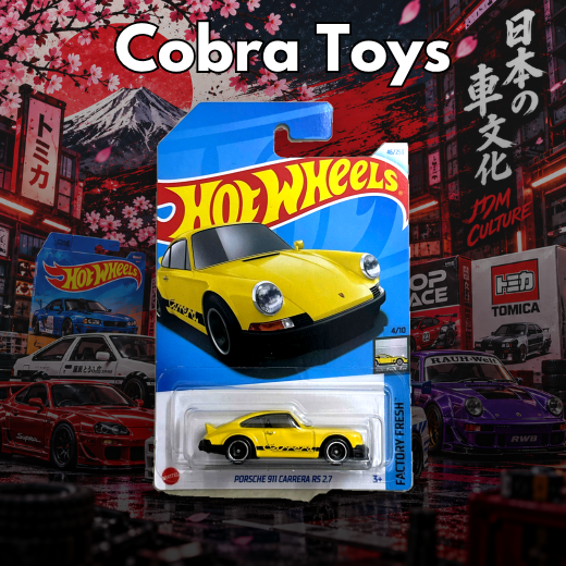 PORSCHE 911 CARRERA RS 2.7 - HXP85 - Cobra Toys - Hot Wheels - Xe mô hình tỉ lệ 1:64