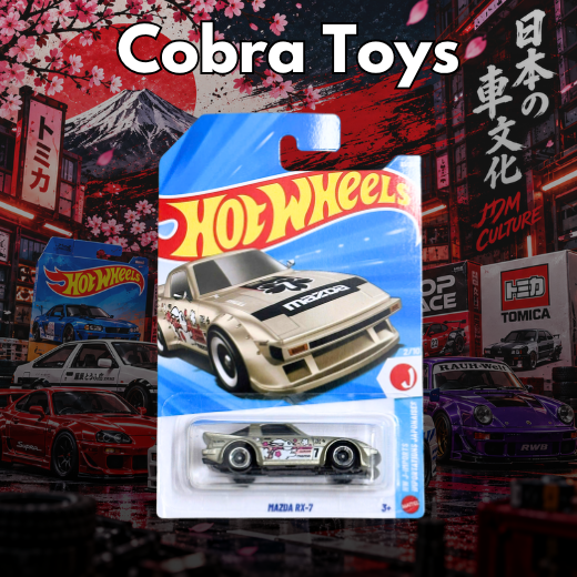 Mazda RX-7 - JJL35-N7C5 - Cobra Toys - Hot Wheels - Xe mô hình tỉ lệ 1:64