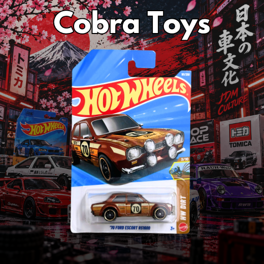 '70 Ford Escort RS1600 - JJK08-N7C5 - Cobra Toys - Hot Wheels - Xe mô hình tỉ lệ 1:64