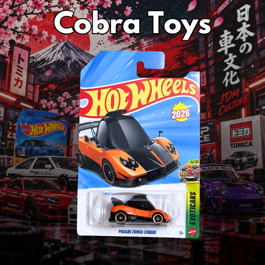 Pagani Zonda Cinque - JJK75-N7C5 - Cobra Toys - Hot Wheels - Xe mô hình tỉ lệ 1:64