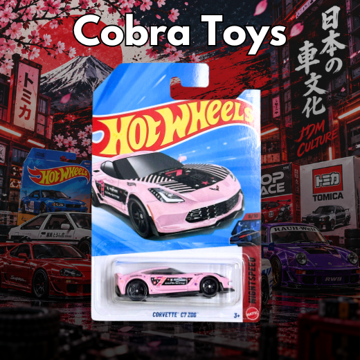 Corvette C7 Z06 - JJJ73-N7C5 - Cobra Toys - Hot Wheels - Xe mô hình tỉ lệ 1:64