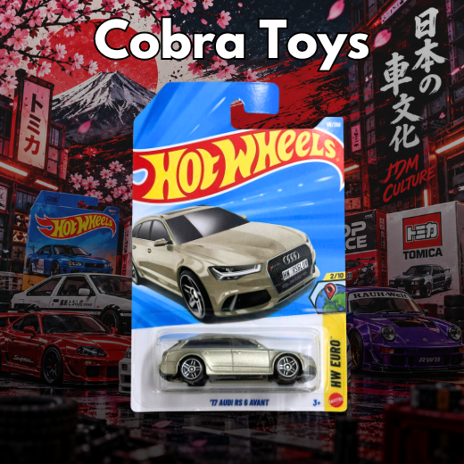 '17 Audi RS 6 Avant Gold HW EURO 2/10 - JJK90-N7C5 - Cobra Toys - Hot Wheels - Xe mô hình tỉ lệ 1:64