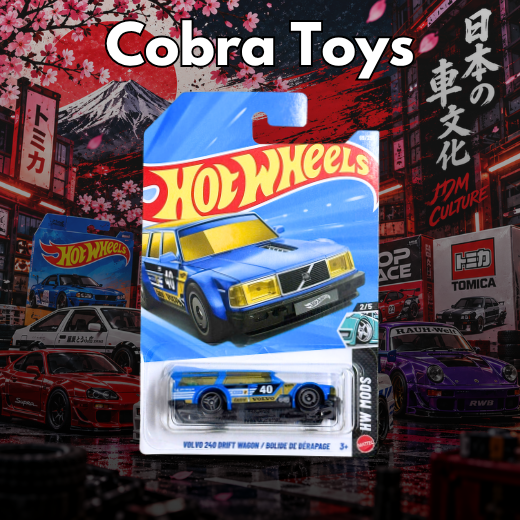 Volvo 240 Drift Wagon - JJJ36-N7C5 - Cobra Toys - Hot Wheels - Xe mô hình tỉ lệ 1:64