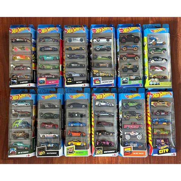 Hotwheels Pack 5 nhiều mẫu NightBurn Batman HW EXOTICS HW DRIFT - Cobra Toys - Hot Wheels - Xe mô hình tỉ lệ 1:64