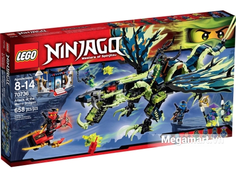 Hình ảnh vỏ hộp bộ Lego Ninjago 70736 - Cuộc Tấn Công Của Rồng Morro