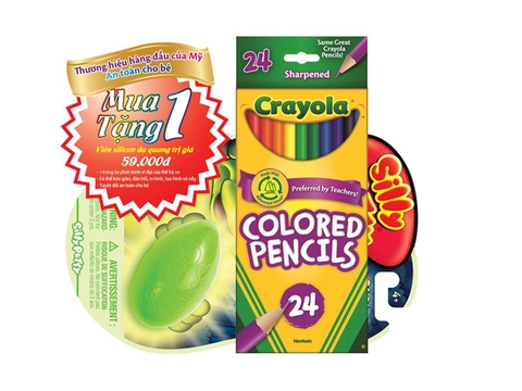 Combo Crayola Chì 24 màu và Viên Nhựa Dẻo Silly Putty giá rẻ tiết kiệm tiền cho bố mẹ