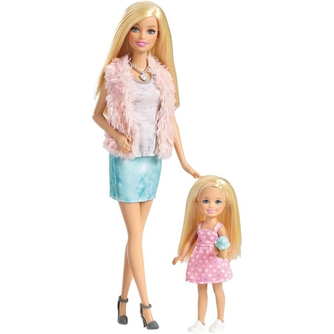 Mô hình 2 chị em Barbie cực dễ thương