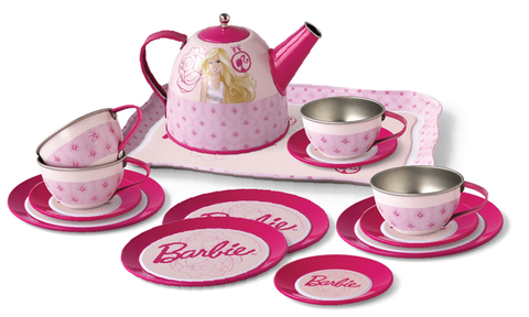 Cho bé những giờ phút vui chơi vui vẻ với Barbie Bộ ấm trà Barbie xinh xắn 15 món