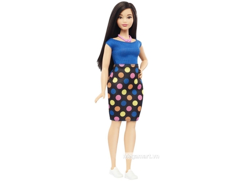 Barbie Fashionistas - Dáng mập váy chấm bi hình ảnh búp bê