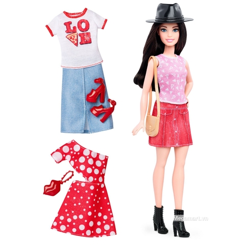 Barbie Fashionistas - Thời trang và phụ kiện, áo Pizza có áo và phụ kiện sàng điệu