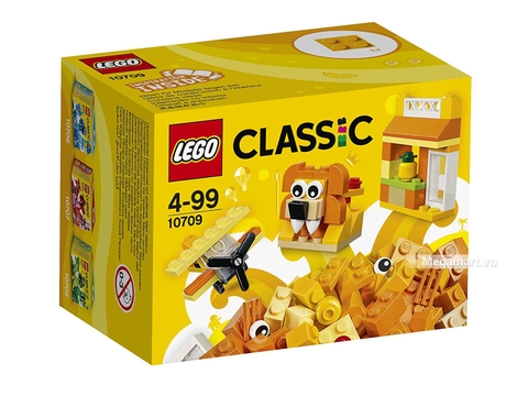 Vỏ hộp của bộ xếp hình Lego Classic 10709 - Hộp lắp ráp màu cam