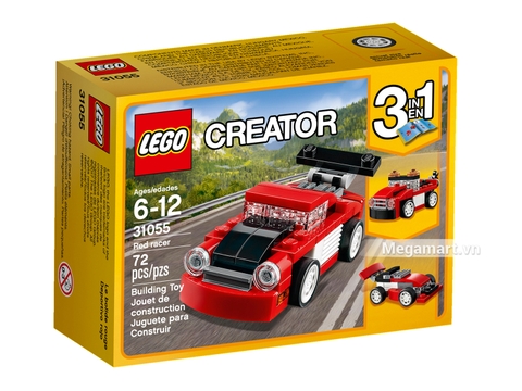 Hình ảnh vỏ hộp bộ Lego Creator 31055 - Xe đua đỏ mini