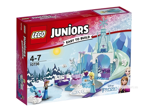 Hình ảnh vỏ hộp bộ Lego Juniors 10736 - Lâu đài băng giá của Elsa