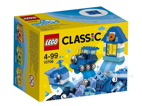 Hình ảnh vỏ hộp bộ Lego Classic 10706 - Hộp lắp ráp màu xanh da trời