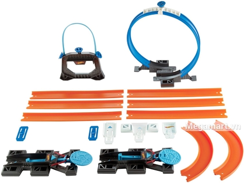 Các chi tiết và phụ kiện có trong bộ đồ chơi Hot Wheels Bộ đường đua khởi đầu