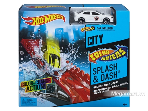 Hình ảnh vỏ hộp bộ Hot Wheels đường đua đổi màu - Thử thách vũng nước