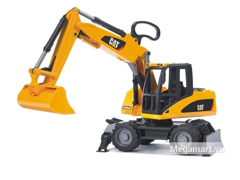 Trọn bộ mô hình Bruder Xe xúc CAT bánh lốp