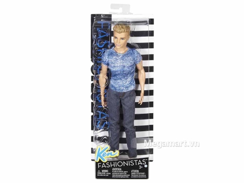 Barbie Fashionistas Ken - Áo Denim xanh - Vỏ hộp sản phẩm