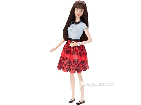 Barbie Fashionistas - Váy đỏ Ruby xinh đẹp phong cách ăn mặc đơn giản