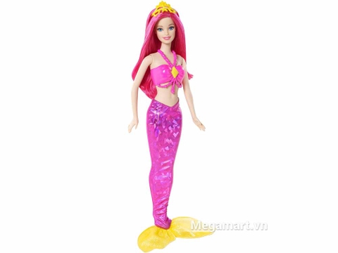 Bé có thể dễ dàng thay đổi trang phục cho Barbie Nàng tiên cá xanh
